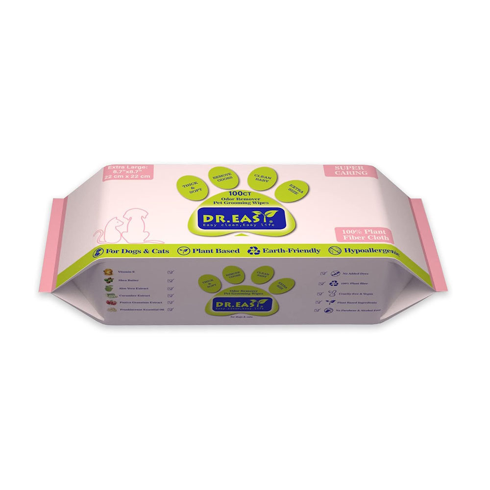 d1-1.jpg DR.EASY Super Caring Pet Wipes 100ct for Dogs and Cats - Image 1