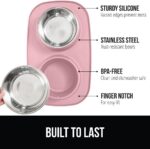 Gorilla Grip Slip Resistant Pet Bowls & Silicone Feeding Mat Set - Image 2