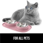 Gorilla Grip Slip Resistant Pet Bowls & Silicone Feeding Mat Set - Image 3