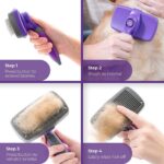 Hertzko Self-Cleaning Slicker Brush for Dogs and Cats - Image 2
