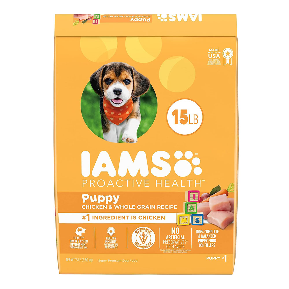 iam1.jpg IAMS Smart Puppy Dry Dog Food with Real Chicken, 15 lb. Bag - Image 1