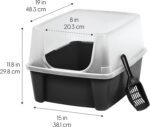 IRIS USA Open Top Cat Litter Tray with Scoop and Scatter - Image 2