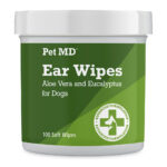 Pet MD - Dog Ear Cleaner Wipes - Otic Cleanser for Dogs
