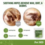 Pet MD - Dog Ear Cleaner Wipes - Otic Cleanser for Dogs - Image 2