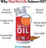 Salmon Oil for Dogs & Cats (16oz) - Fish Oil Omega 3 - Image 2