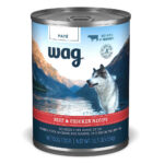 Amazon Brand - Wag Pate Canned Dog Food, Beef & Chicken Recipe